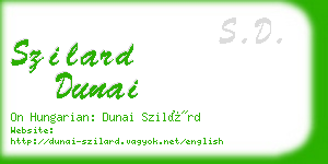 szilard dunai business card